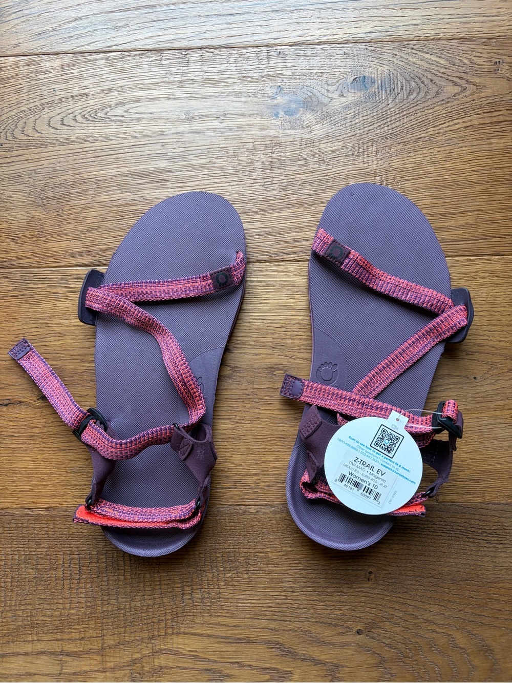 Kids Strappy Sandals - Purple with Pink Accents